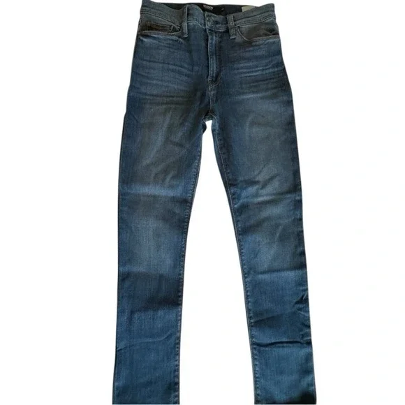Hudson Barbara Jeans High Waisted Super Skinny Jeans Raw Hem Women's Size 27 NWT